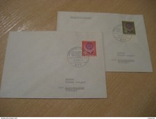 Oberursel 1964 Epinay Sur Seine France Cancel Europa Set Stamps 2 Cover Germany