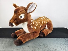 2015 FAO Schwarz Toys R Us Deer Fawn Laying Realistic Plush Stuffed Animal 19"