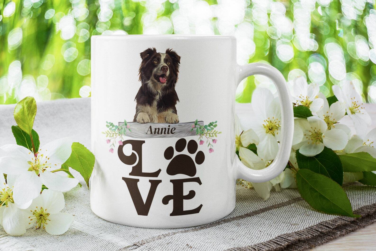 Border Collie Coffee Mug Custom Border Collie Border Collie Mug Border Collie