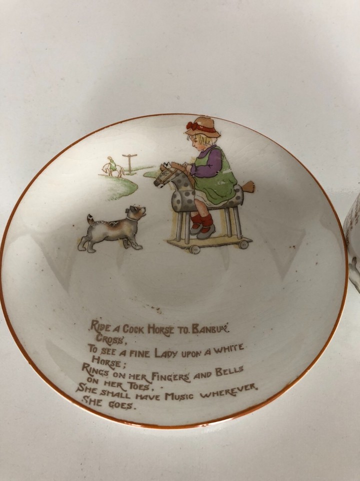 CERAMIC NURSERY RHYME CUP AND SAUCER (RIDE A COCK HORSE) eBay