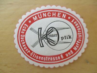 (6792) Reklamemarke - Optik Kröner München
