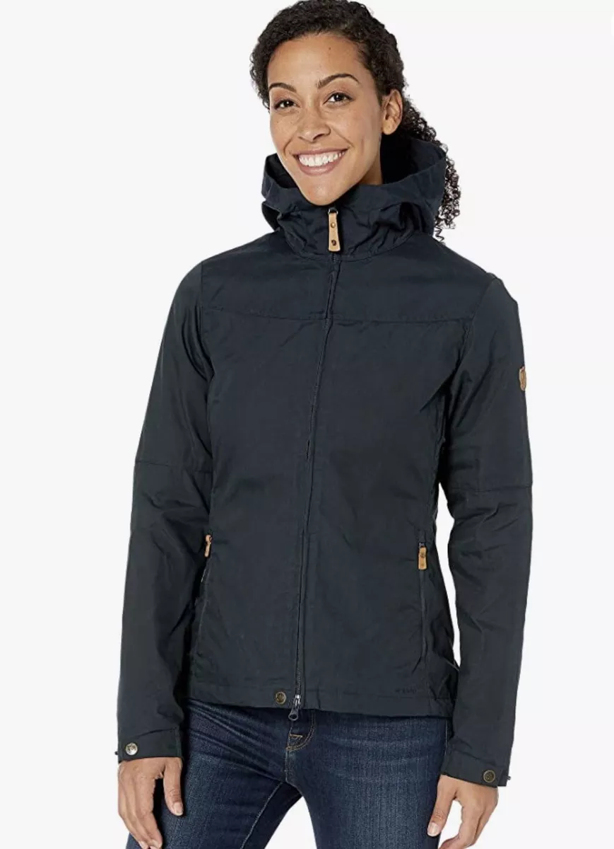 NEW FJALLRAVEN Stina Jacket Women's Grey G-1000 Hood Water Resist $200 Sz M