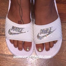 Sandalias Nike Benassi Cristal Mujer Toboganes Nuevas en Caja 100% Auténticas Nike