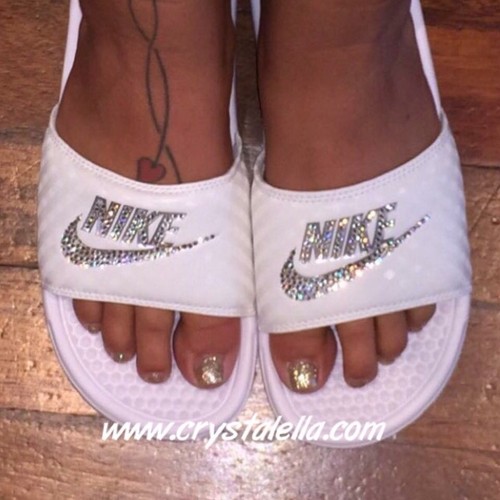 Crystal Nike Benassi Sandals Womans 