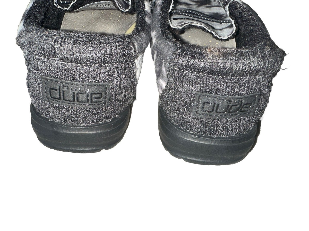 Hey Dude Wally Youth Thunderstruck Tie Dye Black/White 