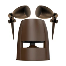 Outdoor 8" Subwoofer w/ Speaker Output + 1 Pair LS3 Landscape Speakers IP65