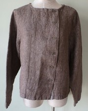Flax Designs Compelling Cardigan M & L Nwot Mink Honeycomb