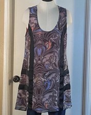 Kardashian Kollection Women Boho Multicolored Casual Dress Large L
