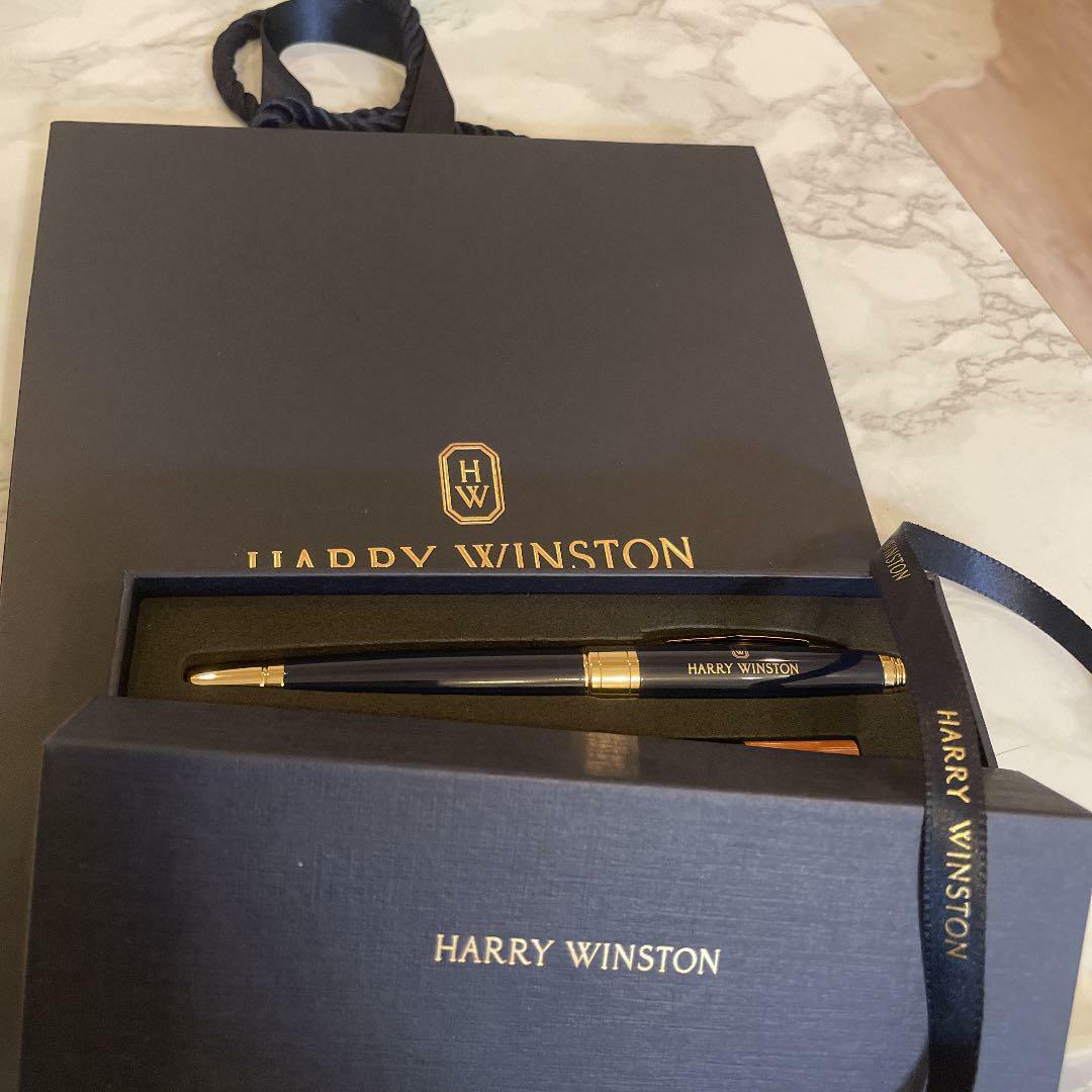 HARRY WINSTON Original Novelty Navy/Gold Twisted Ballpoint HARRY WINSTON Original Novelty Navy/Gold Twisted Ballpoint