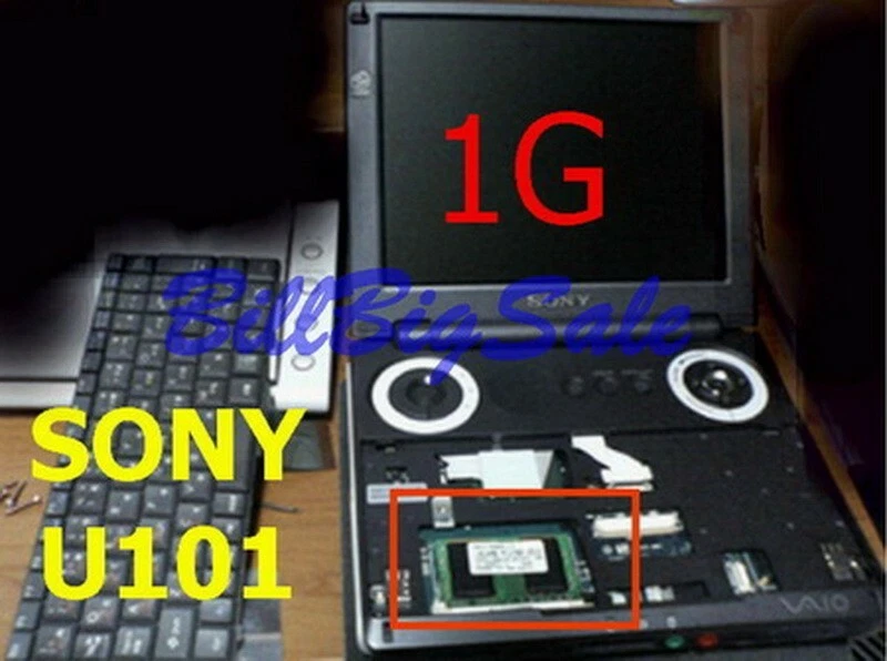 (1GB RAM) 1x1G SONY VAIO PCG U101 TR1 TR2 TR3 TR5 X505 MicroDIMM DDR-333 d μ - Image 2 of 4