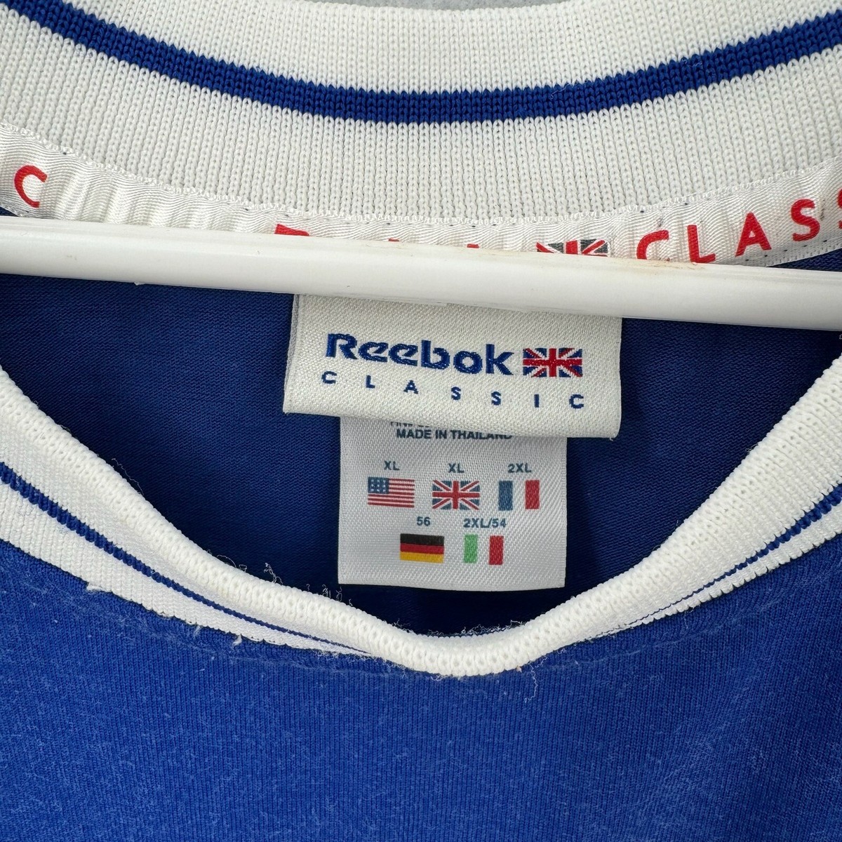 Vtg Blue Reebok Classic Hoops #00 Basketball Jersey Mens XL Urban