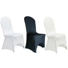 Image of 50/100pcs White Chair Covers Spandex Lycra Chair Cover for Wedding Party Banquet
