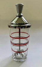 Vintage Shaker Mixer Glass Muddler Ice Breaker Cocktail Ice Crusher Retro