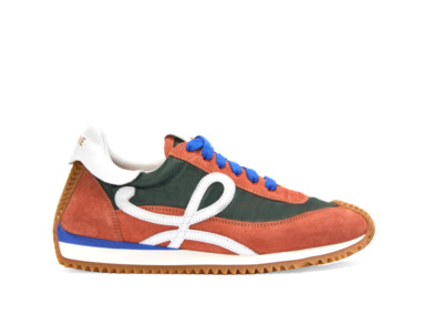 LOEWE - Flow Runner 2.0 in Khaki/White/Orange Suede US11/EU44 - MSRP $850 - BNIB