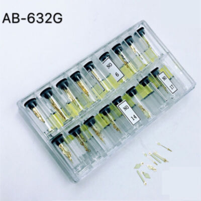 Assortment of 17 Different Sizes Luminous Gold Color Watch Hands Kit AB-632G