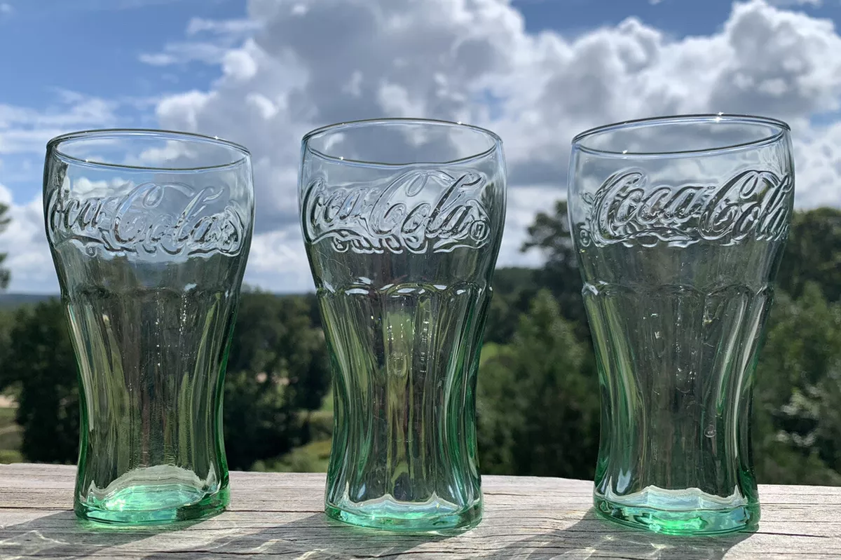 Vintage Libbey Coca-cola Glasses/retro Restaurant Green Glass Coca-cola  Tumbler Glasses/collectible Coca-cola Soda Glasses/price per Glass 