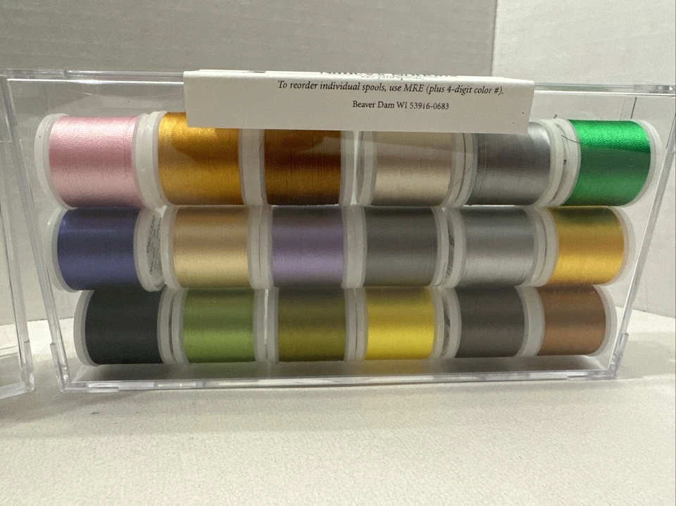 2 NEW!!PACKS OF 18 SPOOLS OF MADEIRA RAYON 220 YARDS SPOOLS  Best of Friends - Image 3 of 4