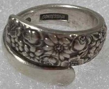 Vintage Sterling Silver Ring, Nice Sunflowers Design, Size 6 1/2, Nice Design,