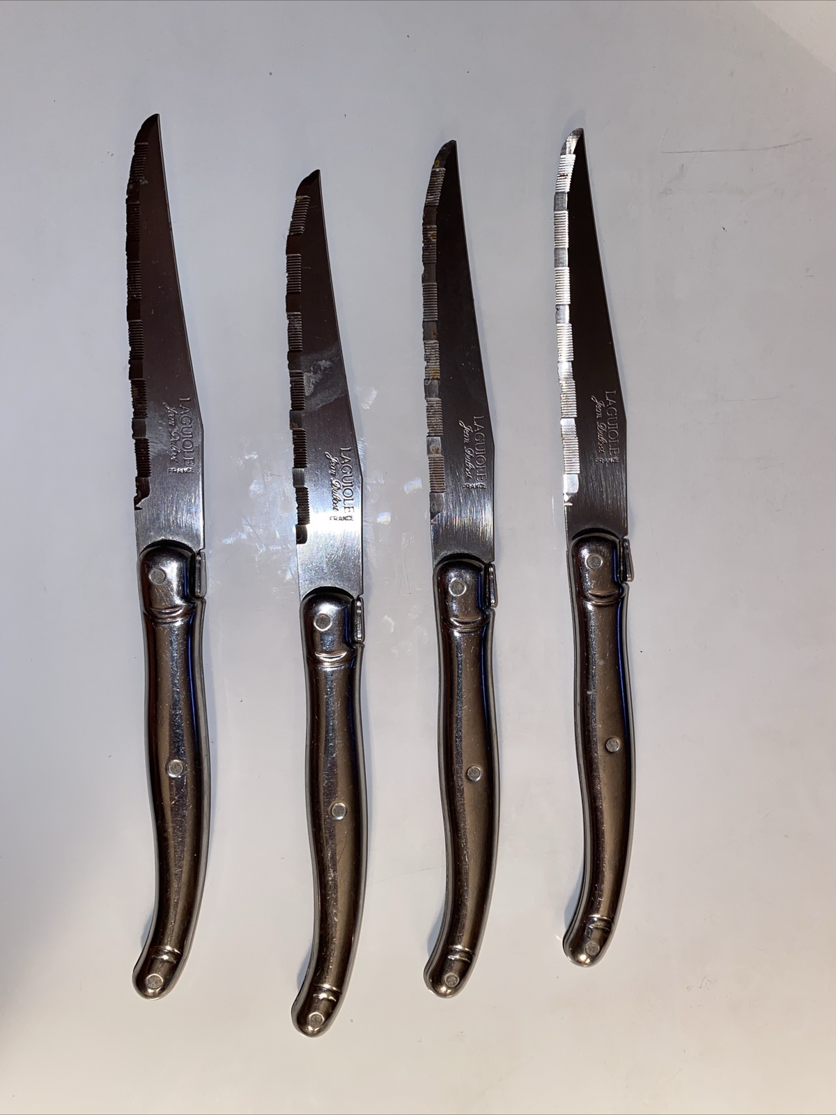 Laguiole Jean Dubost Stainless Steel Set of 6 Stainless Steak knives eBay