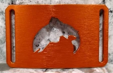 GRIP6 BELT BUCKLE - NATURALIST SALMON FISH - FOXTAIL ORANGE - 1.5 INCH WIDE