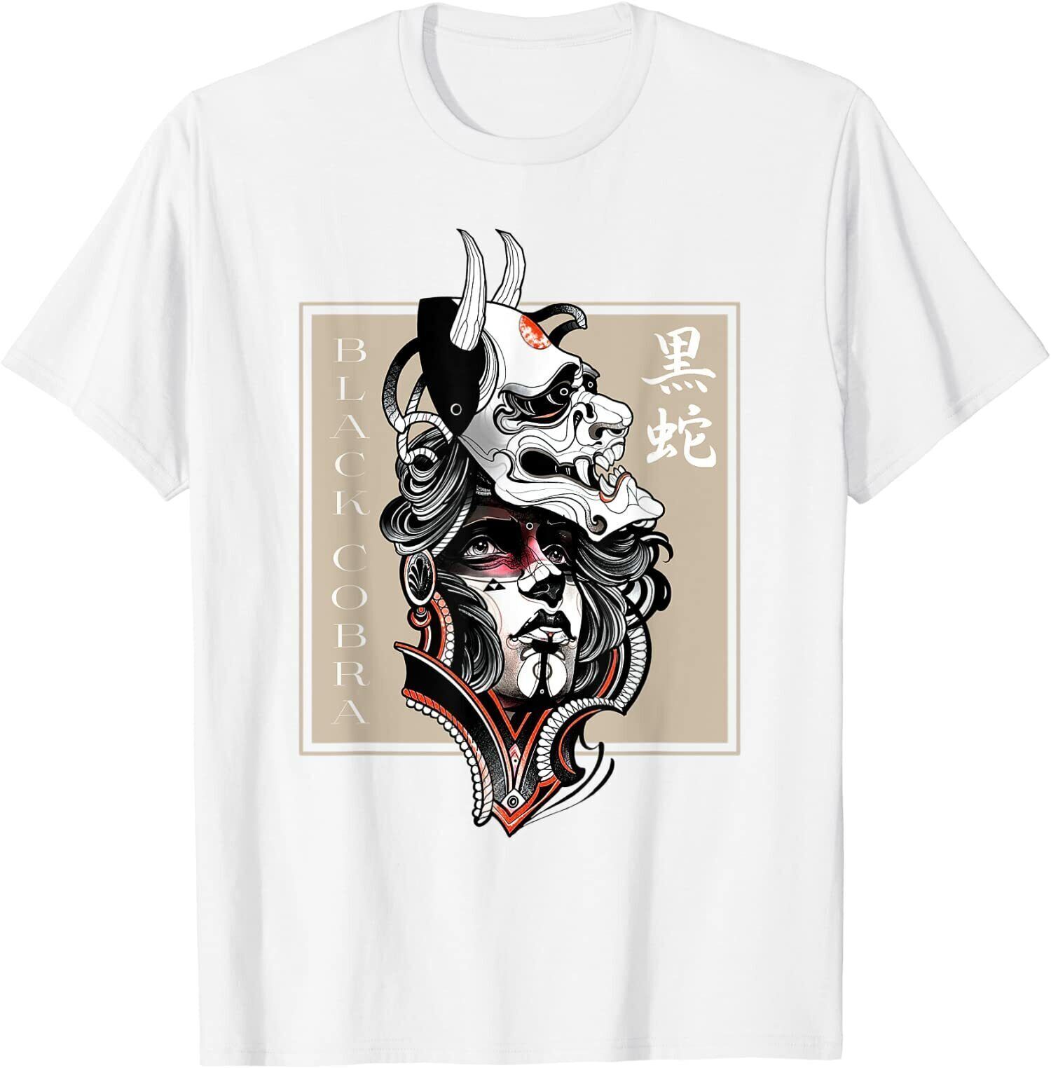 Japanese Tattoo Demon Aesthetic Art Oni Devil Hanya Mask T-Shirt | eBay