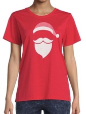 Women  s Holiday Time Santa Claus Christmas T-Shirt NWT 3XL 22 