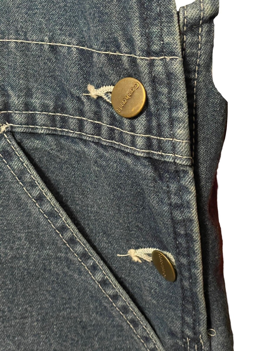 Rare Mens 90s Vintage Size 34 x 32 Carhartt Blue Denim Overalls