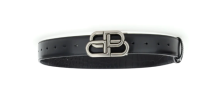 NEW Balenciaga BB Logo Buckle Men's 95cm Black Solid NEW Balenciaga BB Logo Buckle Men's 95cm Black Solid