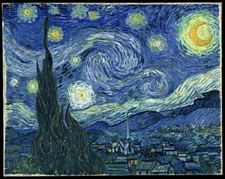 The Starry Night – Vincent van Gogh 1889 Print – Post-Impressionist Nocturne Sky