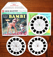 VIEW-MASTER WALT DISNEY PRESENTS BAMBI GAF B400 3 REEL SET
