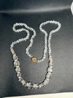 Vintage Austrian Crystal Graduated Cube Bead Necklace Gold  — photo 6