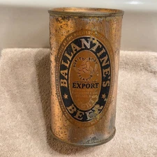 1939 World's Fair BALLANTINE EXPORT, IRTP, flat top beer can, Newark New Jersey