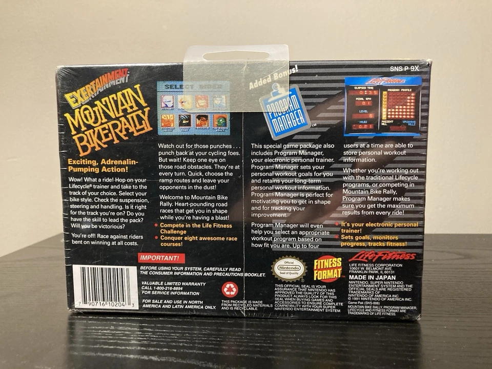 Super Nintendo SNES Mountain Bike Rally (Exertainment) Factory Sealed New 1994 - Image 2 of 4