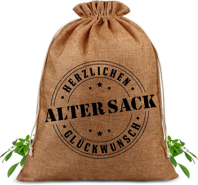 Geschenkbeutel Alter Sack Herzlichen Glückwunsch - Lustige Geschenke für Männer 
