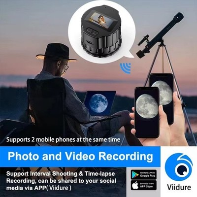 HD WiFi Microscope Camera Digital Eyepiece 1.5'' Screen Recorder Telescope