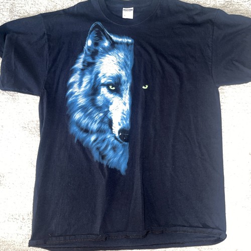 Y2K Men’s Wolf Shirt Jerzees Wolf Xl