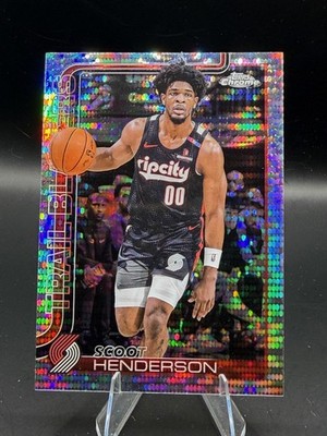 Scoot Henderson 2025-26 Topps Chrome Pulsar Refractor #166 Trail Blazers