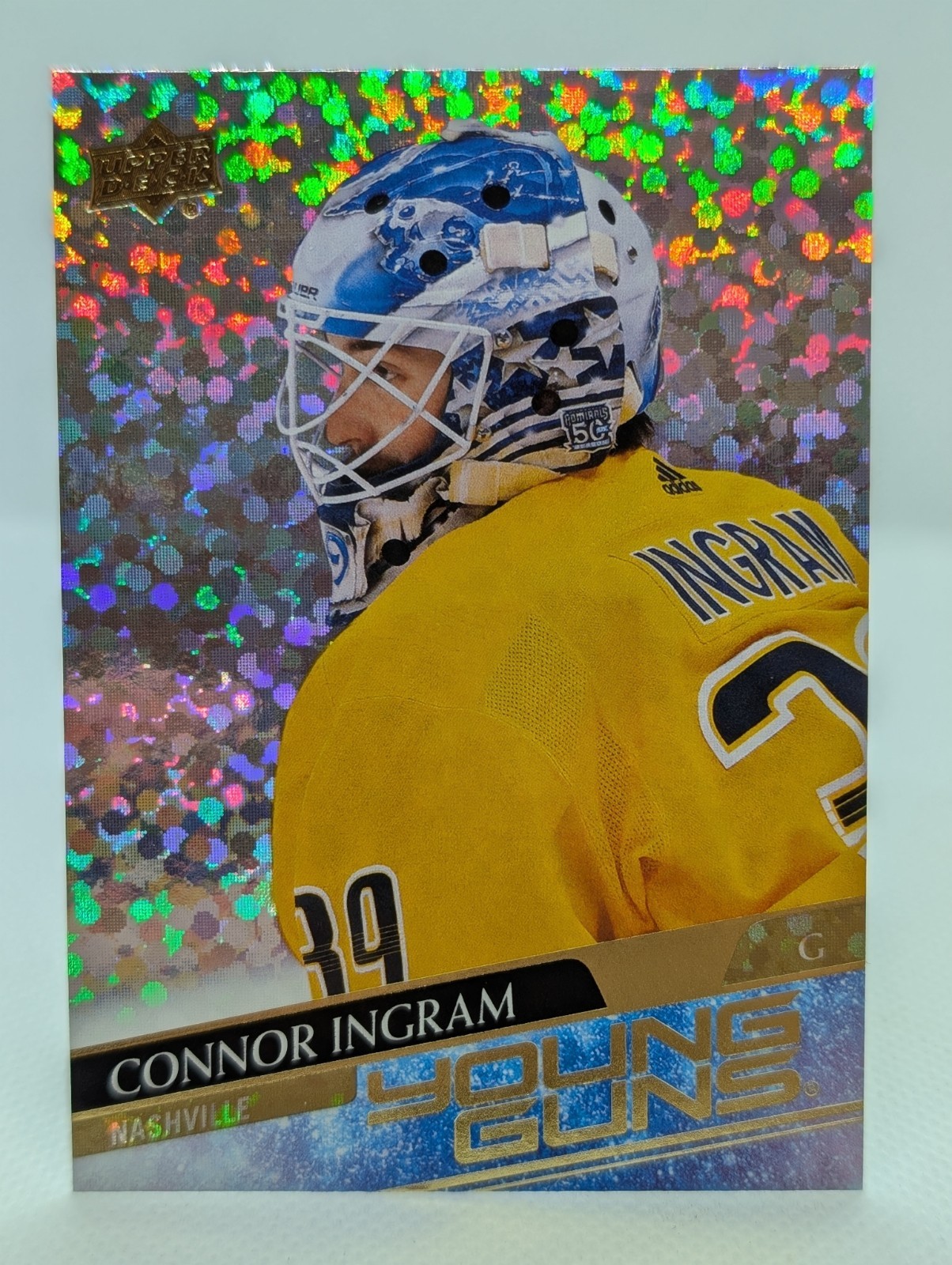 2020 21 Upper Deck Connor Ingram Young Guns Speckled Rainbow Foil SP! #223