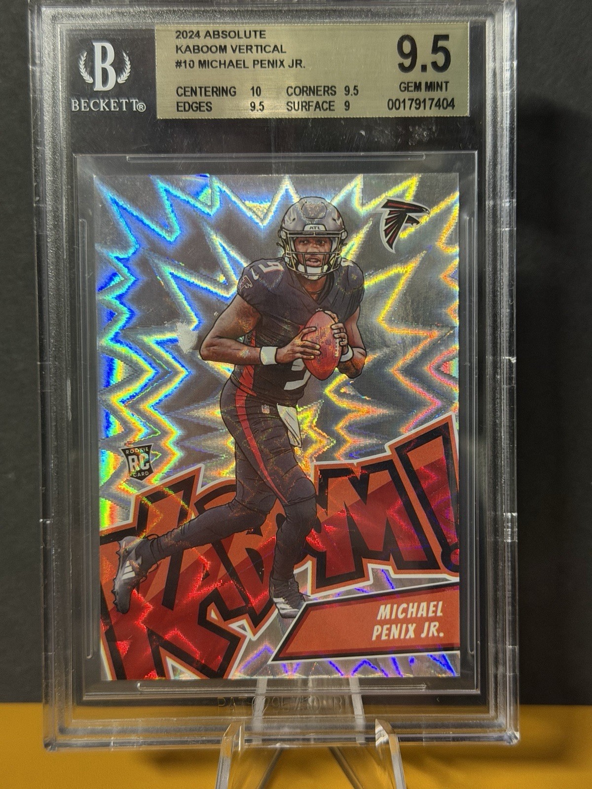 2024 Absolute Michael Penix Jr Kaboom Vertical RC BGS 9.5 Gem mint 🔥