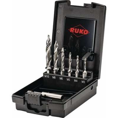 Combination Tap Bit Set ULTIMATECUT FS M3-M10 7pc HSS Ku.-Kass.RUKO Set