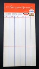 Vtg Bridge Score Card scoring Pads Bridge Amoco Oil Gas NOS