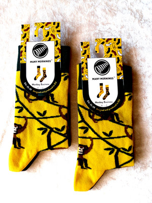 Many Mornings Socken ''Monkey Business'',1 Paar,Gr. 35-38  NEU