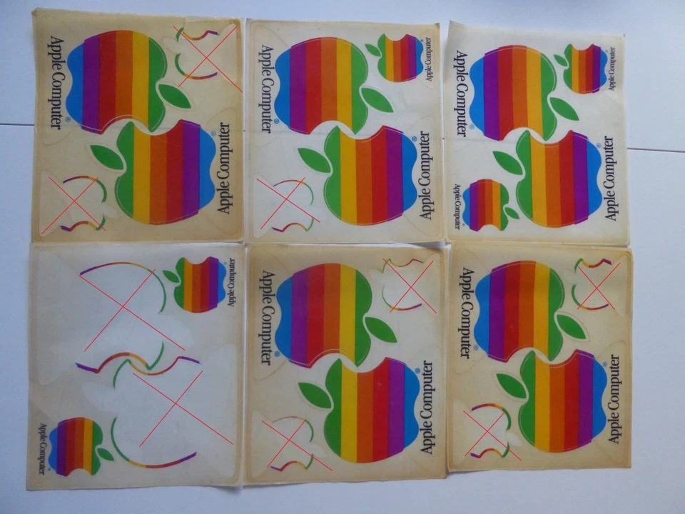 Apple 80's Jahre Regenbogen Vintage MacBook Aufkleber Sticker+ Schlüsselanhänger