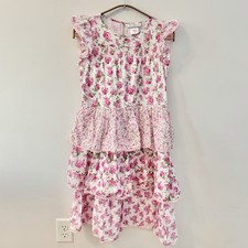 American Girl Loveshackfancy Floral Dress in Pink and Green Sz 12