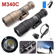 M340C White LED Flashlight 500LM Hunting Light Outdoor Torch 20mm Rail w/ Switch