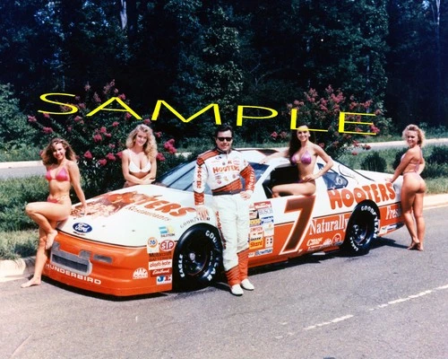 ALAN KULWICKI #7 HOOTERS WITH BIKINI LADIES 13X19 GLOSSY POSTER #W4