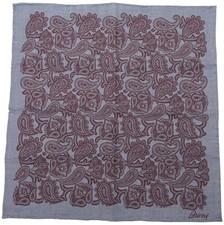 Brioni Handkerchief Pocket Square 100 Cotton 30x32cm / 11.8"x12.6" Paisley