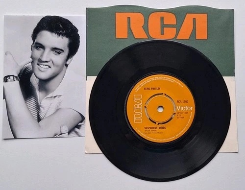 Elvis Presley" Suspicious Minds" 1969 RCA Records Original UK 7"Single 🇬🇧