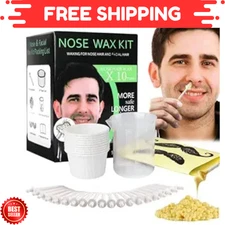 Nose Wax Kit Men, Nose Waxing Hair Wax Removal for Men Women, Nose Hair Waxing K