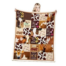 Cow Print Blanket Cow Decor Bedding Throw Blanket Gifts for Girl 50"x 60" Cow5
